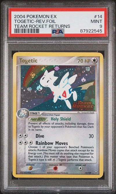 2004 Pokemon Ex Team Rocket Returns 14 Togetic PSA 9