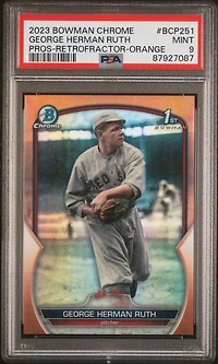 2023 Bowman Chrome Prospects Bcp251 George Herman Ruth PSA 9