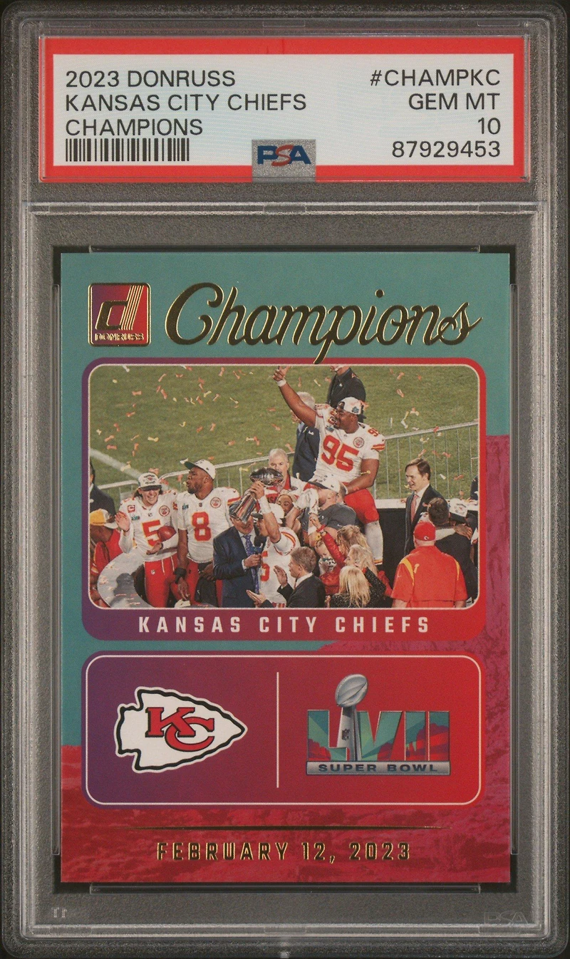 2023 Panini Donruss Champions Champkc Kansas City Chiefs PSA 10