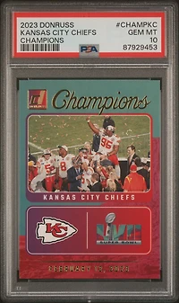 2023 Panini Donruss Champions Champkc Kansas City Chiefs PSA 10