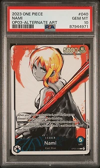 2023 One Piece Op03-pillars Of Strength 040 Nami Alternate Art PSA 10