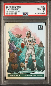 2023 Panini Donruss Downtown! D8 Dan Marino PSA 10