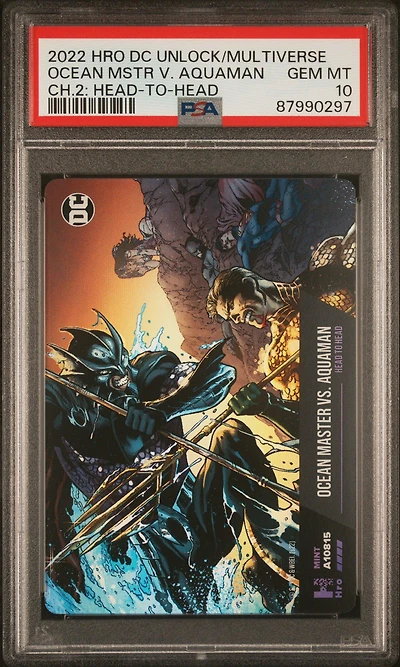 2022 Hro Dc Unlock The Multiverse Chapter 2  Ocean Master Vs. Aquaman Head-to-head PSA 10