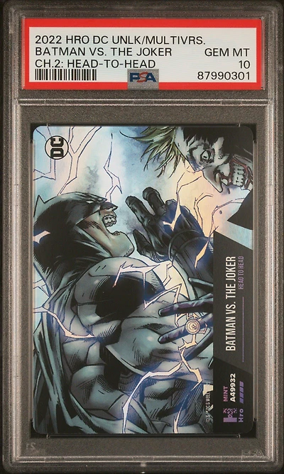 2022 Hro Dc Unlock The Multiverse Chapter 2  Batman Vs. The Joker Head-to-head PSA 10