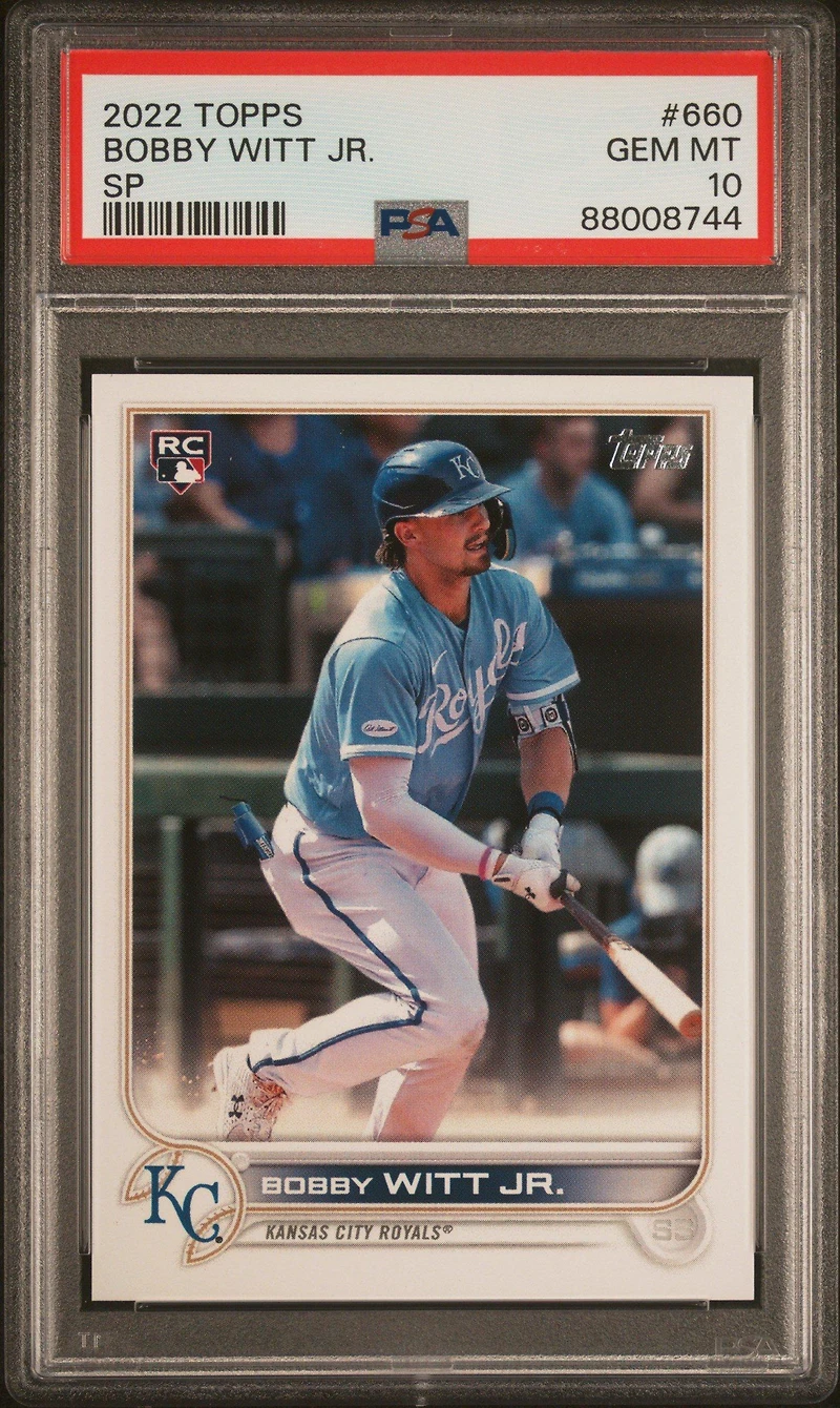 2022 Topps 660 Bobby Witt Jr. Series 2-sp PSA 10