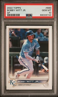 2022 Topps 660 Bobby Witt Jr. Series 2-sp PSA 10