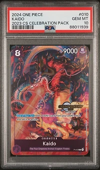 2024 One Piece Championship 2023 Celebration Pack 010 Kaido PSA 10