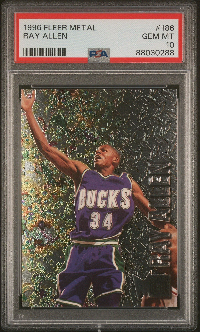 1996 Metal 186 Ray Allen PSA 10