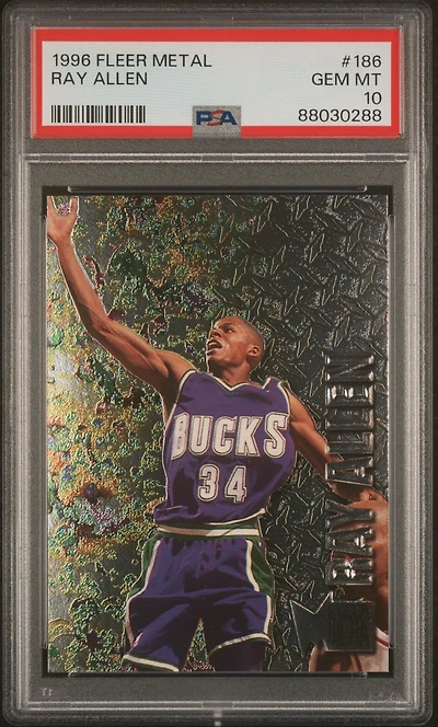 1996 Metal 186 Ray Allen PSA 10