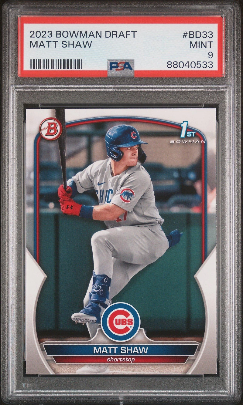 2023 Bowman Draft Bd33 Matt Shaw PSA 9