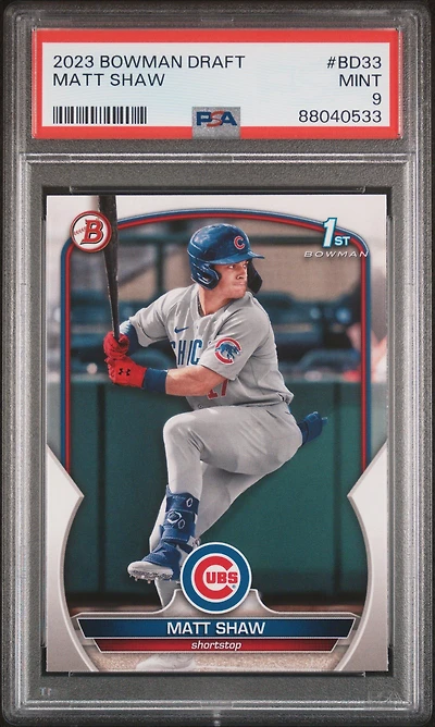 2023 Bowman Draft Bd33 Matt Shaw PSA 9