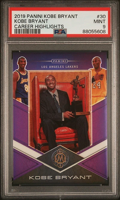 2019 Panini Kobe Bryant Career Highlights 30 Kobe Bryant PSA 9