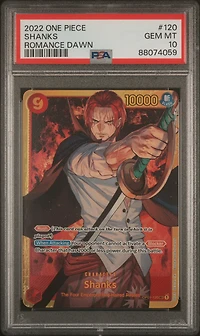 2022 One Piece Op01-romance Dawn 120 Shanks PSA 10