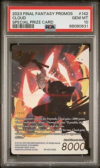 2023 Final Fantasy Promos 142 Cloud Special Prize Card PSA 10