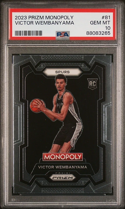 2023 Panini Prizm Monopoly 81 Victor Wembanyama PSA