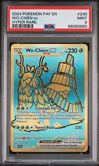 2024 Pokemon Paf En-paldean Fates 240 Wo-chien Ex Hyper Rare PSA 9