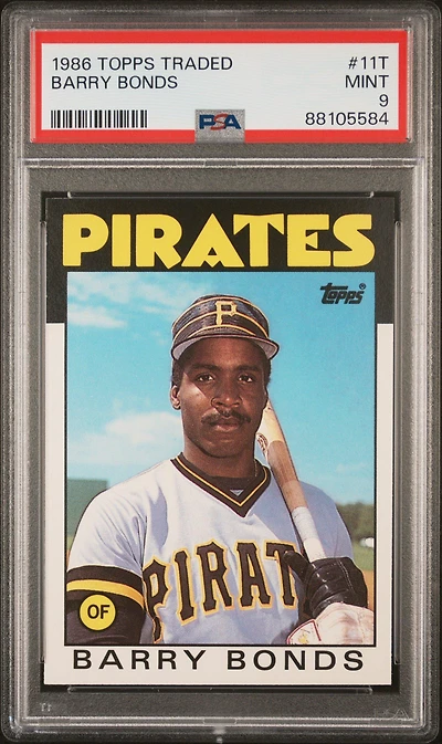 1986 Topps Traded 11t Barry Bonds PSA 9