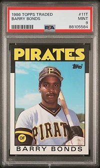 1986 Topps Traded 11t Barry Bonds PSA 9
