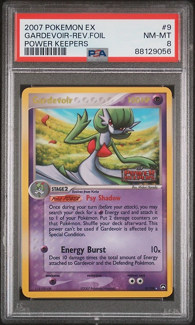 2007 Pokemon Ex Power Keepers 9 Gardevoir-reverse Foil PSA 8