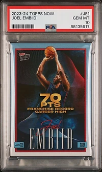 2023 Topps Now Je1 Joel Embiid PSA 10