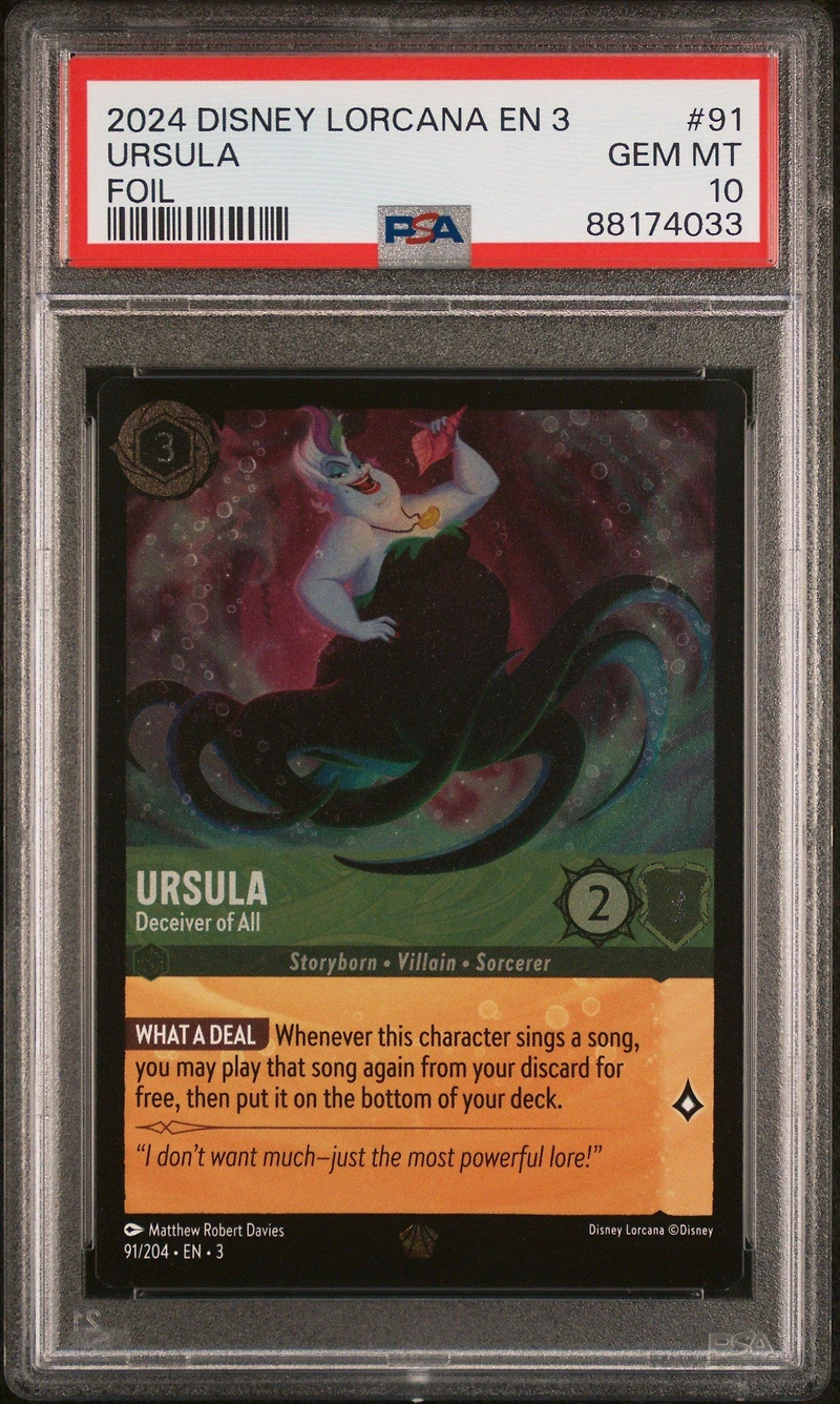 2024 Disney Lorcana En 3-into The Inklands Ursula