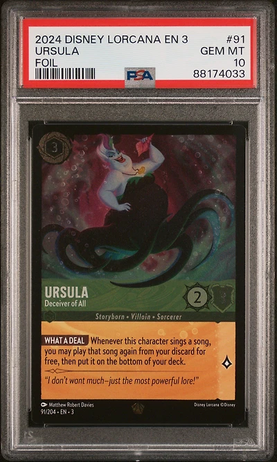 2024 Disney Lorcana En 3-into The Inklands 91 Ursula