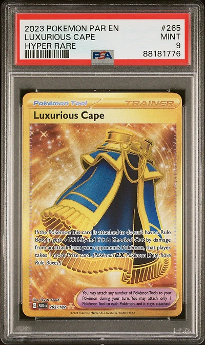 2023 Pokemon Par En-paradox Rift 265 Luxurious Cape Hyper Rare PSA 9