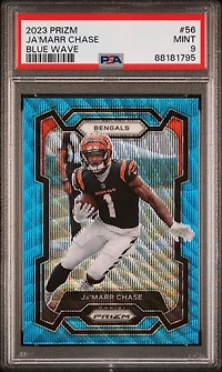 2023 Panini Prizm 56 Ja'marr Chase Wave PSA