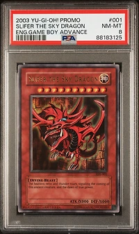 2003 Yu-gi-oh! Promo 001 Slifer The Sky Dragon English Game Boy Advance PSA 8