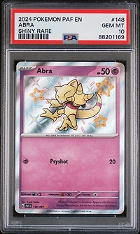 2024 Pokemon Paf En-paldean Fates 148 Abra Shiny Rare PSA 10