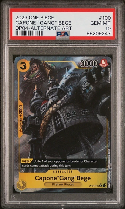 2023 One Piece Kingdoms Of Intrigue 100 Capone "gang" Bege PSA 10