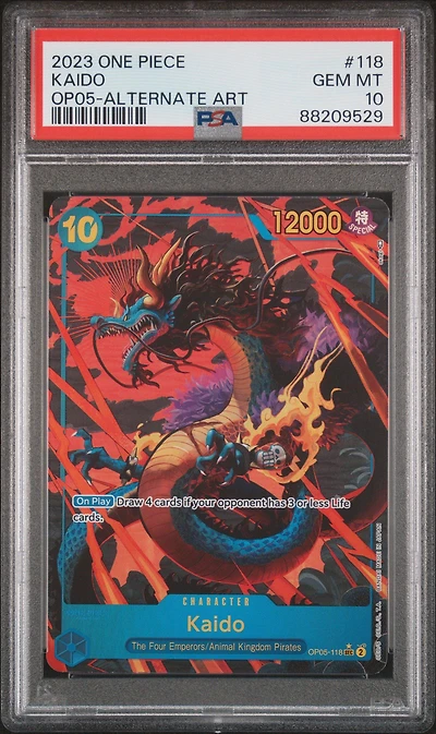 2023 One Piece Op05-awakening Of The New Era 118 Kaido Alternate Art PSA 10