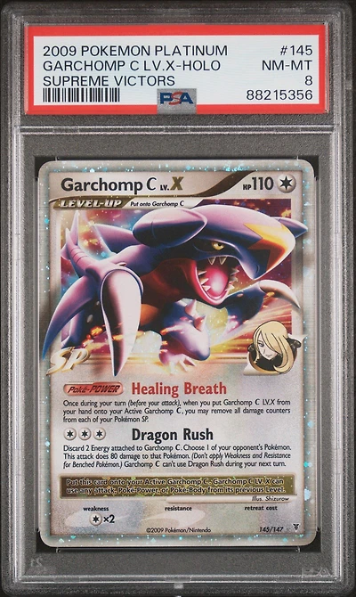 2009 Pokemon Platinum Supreme Victors 145 Garchomp C Lv.x-holo PSA 8