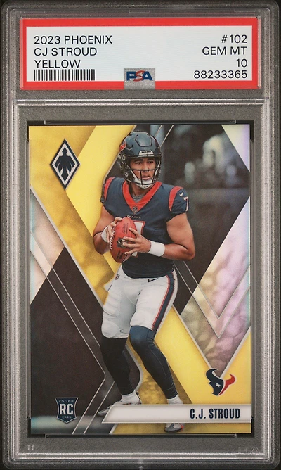 2023 Panini Phoenix 102 Cj Stroud Yellow PSA 10
