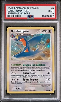 2009 Pokemon Platinum Supreme Victors 5 Garchomp-holo PSA 9