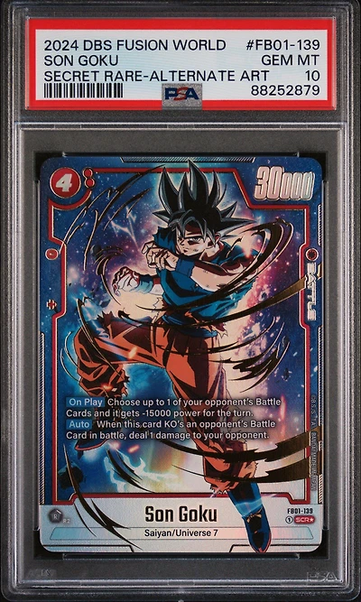 2024 Dragon Ball Super Card Game Fusion World Awakened Pulse Fb01-139 Son Goku Secret Rare-alternate Art PSA 10