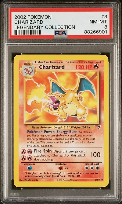 2002 Pokemon Legendary Collection 3 Charizard PSA
