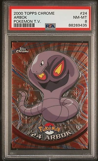 2000 Topps Chrome Pokemon T.v. 24 Arbok PSA 8