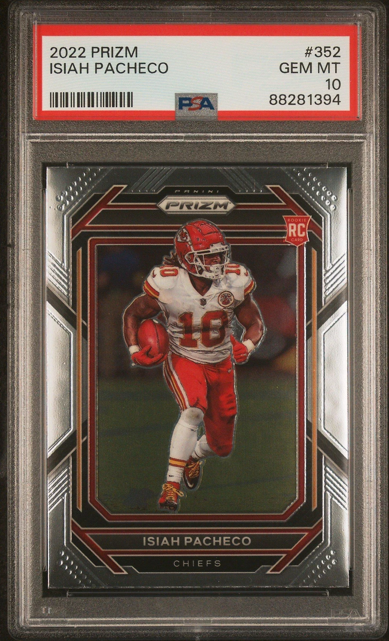 2022 Panini Prizm 352 Isiah Pacheco PSA 10