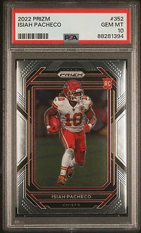 2022 Panini Prizm 352 Isiah Pacheco PSA 10