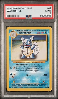 1999 Pokemon Game 42 Wartortle PSA 9