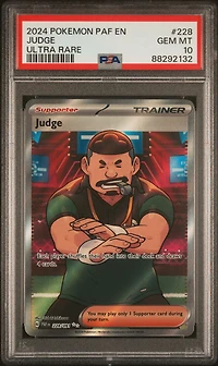 2024 Pokemon Paf En-paldean Fates 228 Judge Ultra Rare PSA