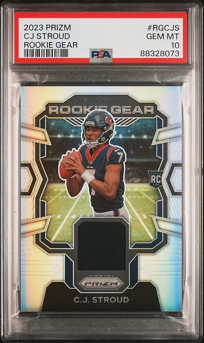 2023 Panini Prizm Rookie Gear Rgcjs Cj Stroud PSA 10