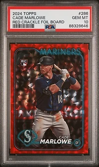2024 Topps 286 Cade Marlowe Red Crackle Foil Board PSA 10