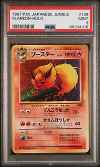 1997 Pokemon Japanese Jungle 136 Flareon-holo PSA 9