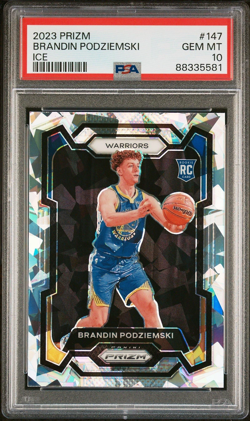 2023 Panini Prizm 147 Brandin Podziemski Ice PSA 10