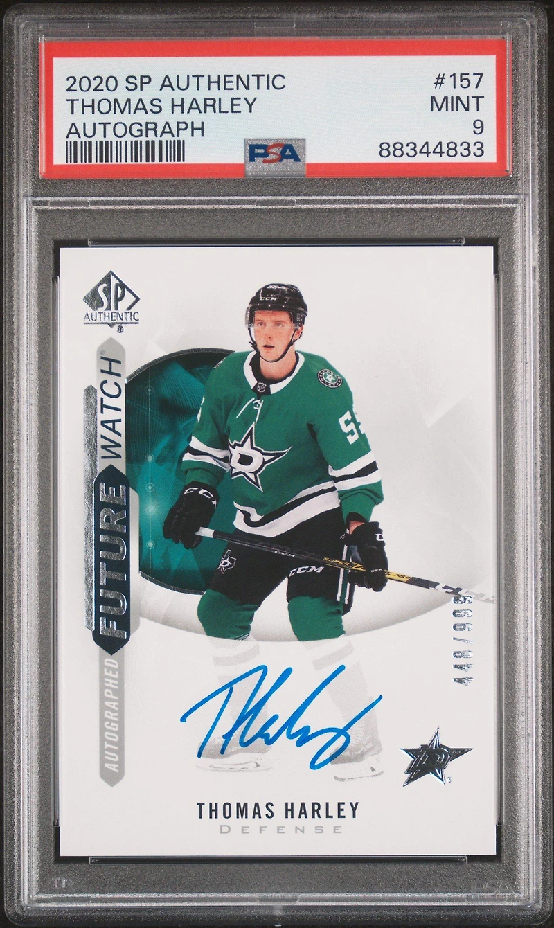 2020 Sp Authentic 157 Thomas Harley Autograph PSA 9