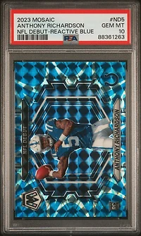 2023 Panini Mosaic Nfl Debut Nd5 Anthony Richardson Reactive PSA