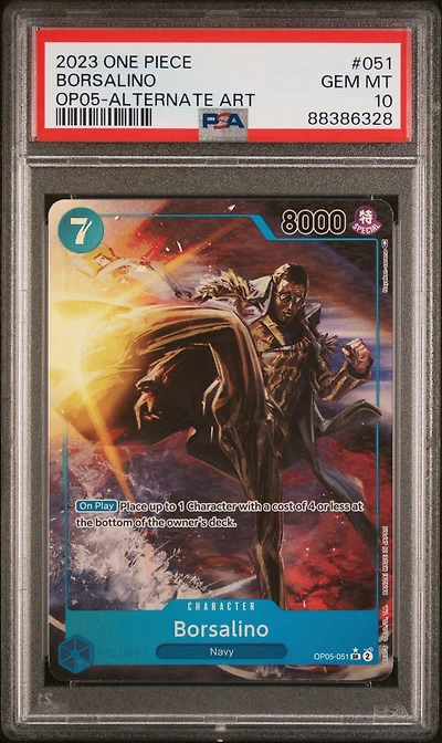 2023 One Piece Op05-awakening Of The New Era 051 Borsalino Alternate Art PSA 10
