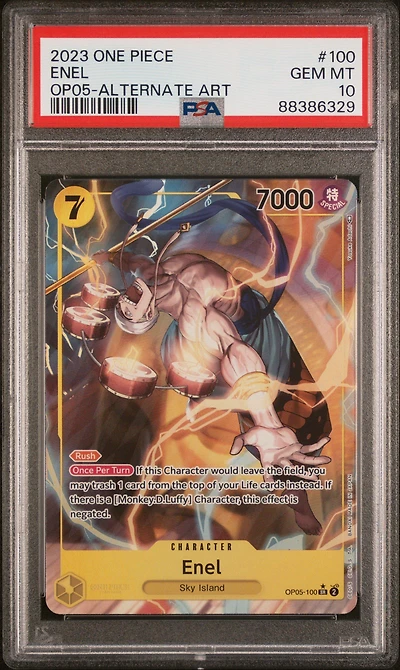 2023 One Piece Awakening Of The New Era 100 Enel Alternate Art PSA 10